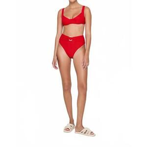 NEW REVEL REY women's inez bottom bikini in red